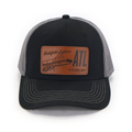 ATL Atlanta DC-6 hat — black front with gray mesh — front view