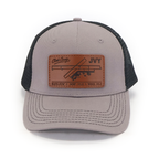 JVY Clark County Airport Diagram hat — gray front with black mesh — front view