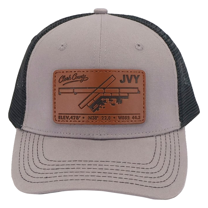 JVY Clark County – Airport Diagram Collection Hat — Gray front / Black mesh