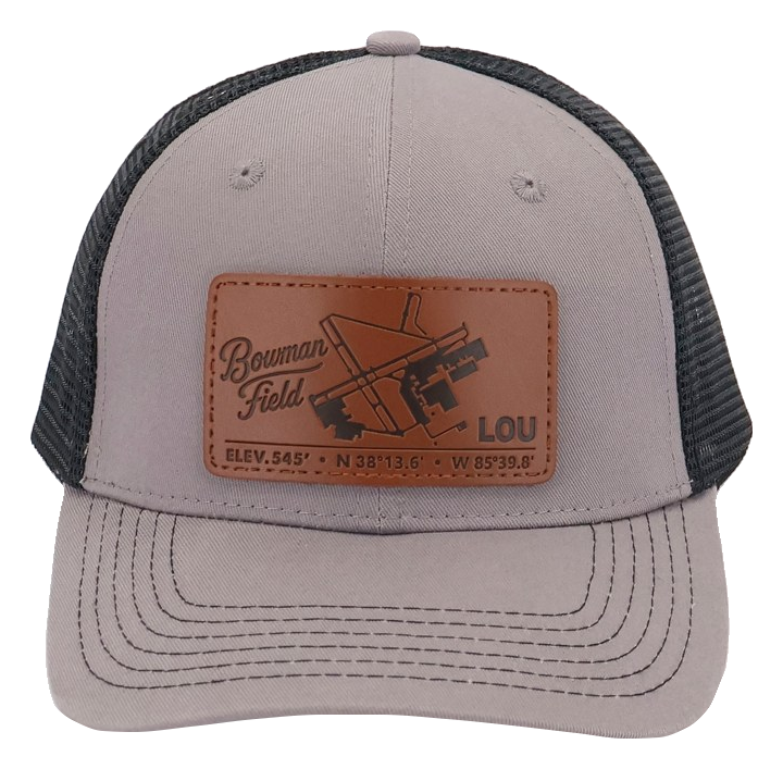 LOU Bowman Field – Airport Diagram Collection Hat — Gray front / Black mesh
