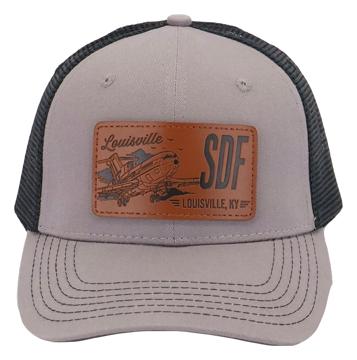 SDF Louisville 727 – Airport Heritage Collection Hat — Gray front / Black mesh