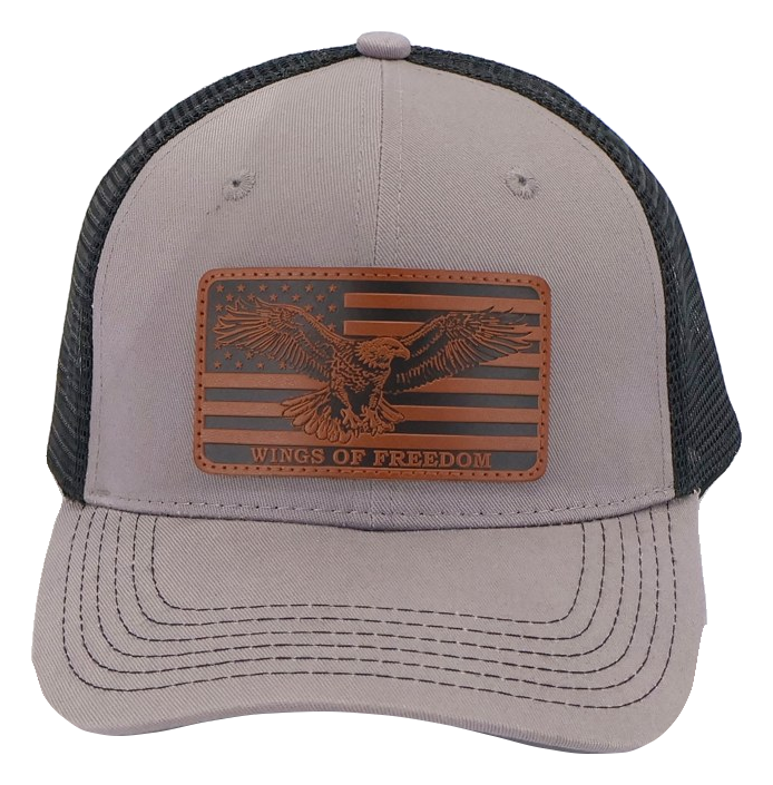 Wings of Freedom – Patriotic Collection Hat — Gray front / Black mesh