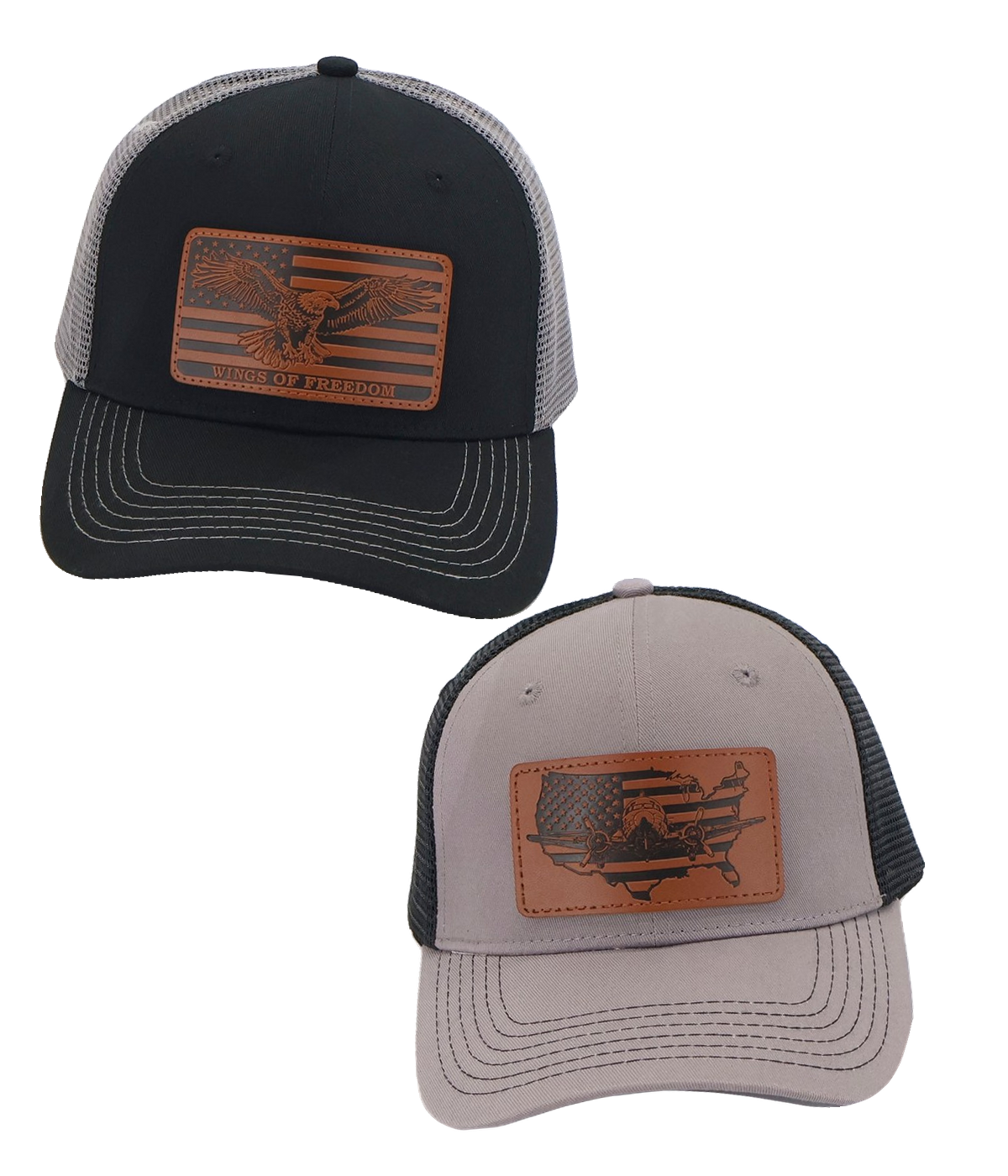 Wings of Freedom and American Flag Aircraft hats